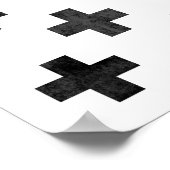 Swiss cross pattern art print Modern minimalist ポスター (角)