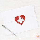 Swiss flag sticker ハートシール (封筒)