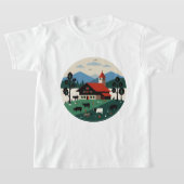 Swiss landscape tシャツ (レイダウン)