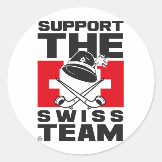 SWISS TEAM ラウンドシール (正面)
