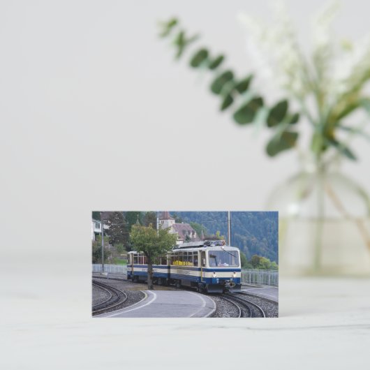 Swiss Train Business Card 名刺 (スタンド正面)