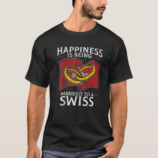 Swiss Wedding Switzerland Confederation Roots Flag Tシャツ (正面)