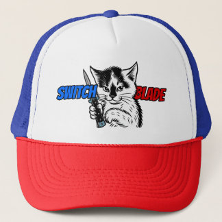 Switchblade Cat Trucker Hat by Phil Elmore キャップ