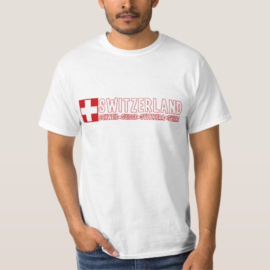 SWITZERLANDシャツ – スタイルとカラーを選択 Tシャツ (正面)