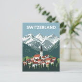 Switzerland Alpine Village ポストカード (スタンド正面)
