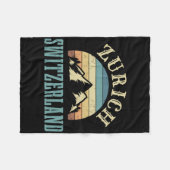 Switzerland Alps Skiing Swiss Mountains Lover Gift フリースブランケット (正面(横))