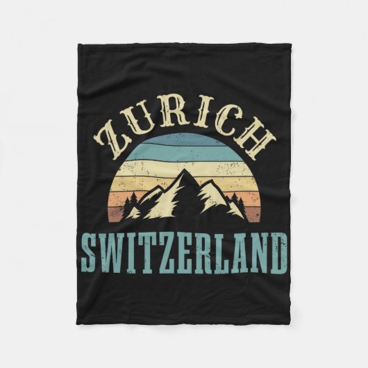 Switzerland Alps Skiing Swiss Mountains Lover Gift フリースブランケット (正面)