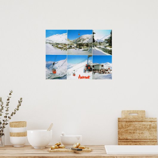 Switzerland,  Andermatt winter ski resort ポスター (キッチン)