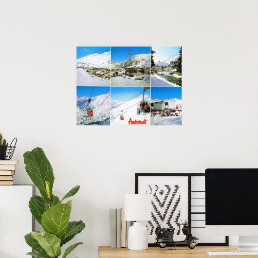 Switzerland,  Andermatt winter ski resort ポスター (ホームオフィス)