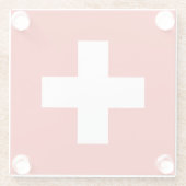 Switzerland Flag ガラスコースター (裏面)