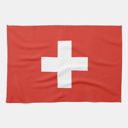 Switzerland Flag キッチンタオル (横)