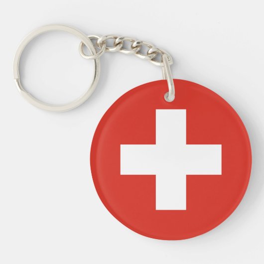 Switzerland Flag キーホルダー (正面)