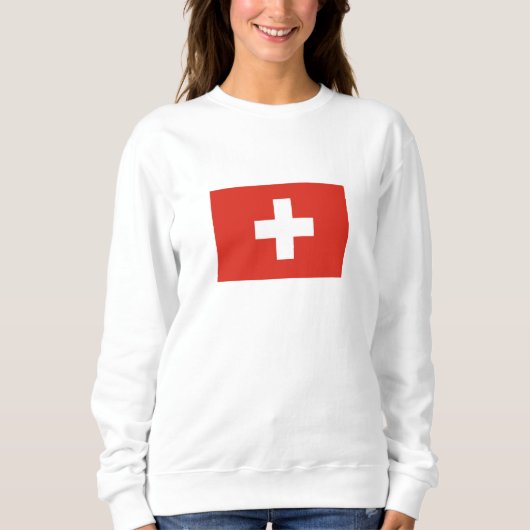 Switzerland Flag スウェットシャツ (正面)