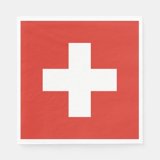 Switzerland Flag スタンダードランチョンナプキン (正面)