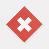 Switzerland Flag スタンダードランチョンナプキン (角)