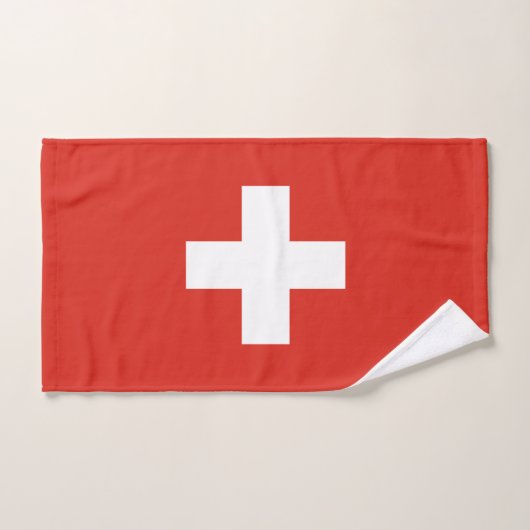 Switzerland Flag バスタオルセット (ハンドタオル)