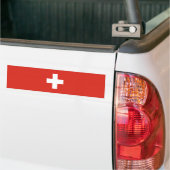 Switzerland Flag バンパーステッカー (トラック上)