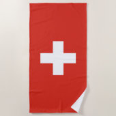 Switzerland Flag ビーチタオル (正面)