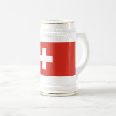 Switzerland Flag ビールジョッキ (正面右)