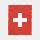 Switzerland Flag フリースブランケット (正面)