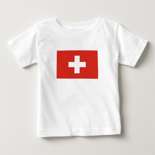 Switzerland Flag ベビーTシャツ (正面)
