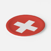 Switzerland Flag ペーパープレート (アングル)