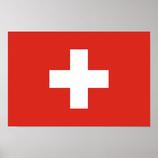 Switzerland Flag ポスター (正面)