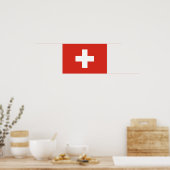 Switzerland Flag ポスター (キッチン)