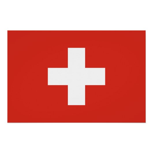 Switzerland Flag ポスター (正面)