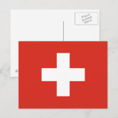 Switzerland Flag ポストカード (正面/裏面)