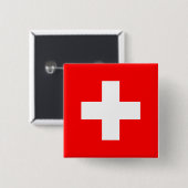 Switzerland Flag 缶バッジ (正面&裏面)