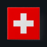 Switzerland Flag 缶バッジ<br><div class="desc">Switzerland Flag</div>