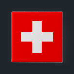 Switzerland Flag 缶バッジ<br><div class="desc">Switzerland Flag</div>