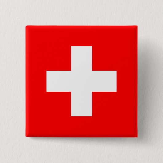Switzerland Flag 缶バッジ (正面)
