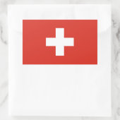 Switzerland Flag 長方形シール (バッグ)