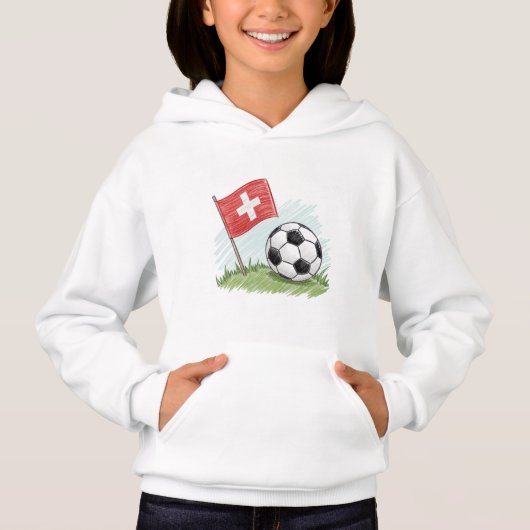 Switzerland flag and crayon-style soccer ball (正面)