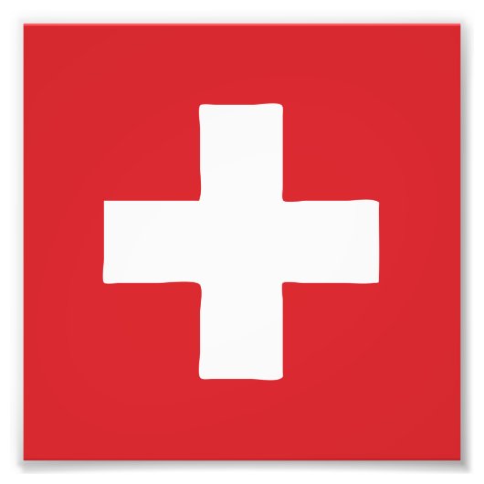 Switzerland Flag Emblem フォトプリント (正面)