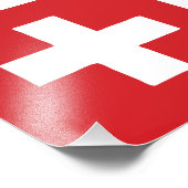 Switzerland Flag Emblem フォトプリント (角)