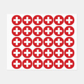 Switzerland Flag Emblem ラベル (シート)