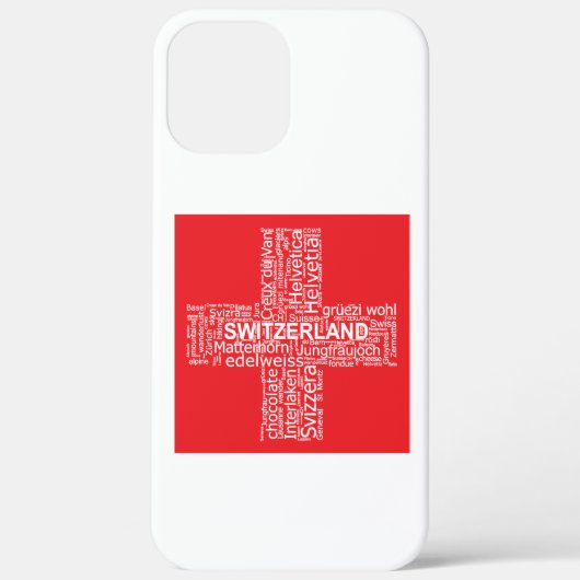 Switzerland Flag Word Cloud Case-Mate iPhoneケース (裏面)