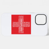 Switzerland Flag Word Cloud iPhoneケース (裏面横)