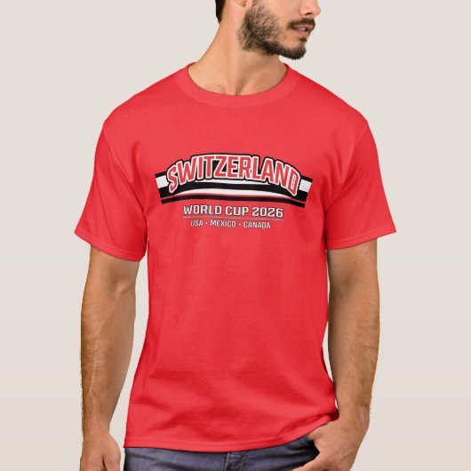 Switzerland Football Team Supporter World Cup 2026 Tシャツ (正面)