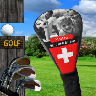 Switzerland Golf, Best Dad, Swiss Flag, Photo ゴルフヘッドカバー