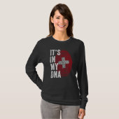 Switzerland It's In My DNA Cute Swiss Fingerprint Tシャツ (正面フル)