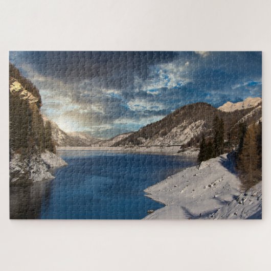 Switzerland Mountain Lake Jigsaw PUzzle ジグソーパズル (横)