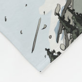 Switzerland Snow Capped Mountain フリースブランケット (角)