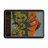 Switzerland Swiss Alps Vintage Travel Poster マグネット (横)