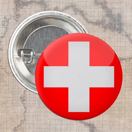 Switzerland & Swiss Flag Cross fashion / Buttons 缶バッジ
