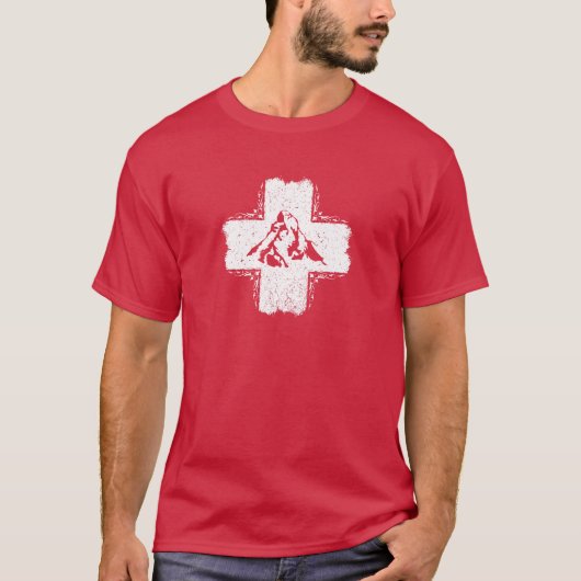 Switzerland T-Shirt - Swiss Flag T-Shirt Tシャツ (正面)