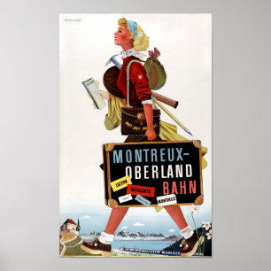 Switzerland Vintage Travel Poster ポスター